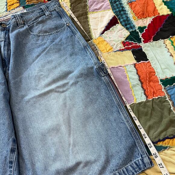 Y2K Pepe Jeans Faded Baggy Blue Jorts 38W - Picture 4 of 7